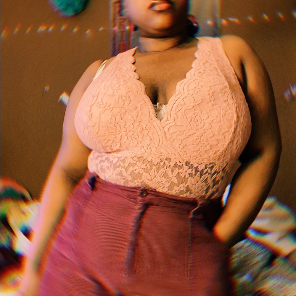 Pink Lace body suit